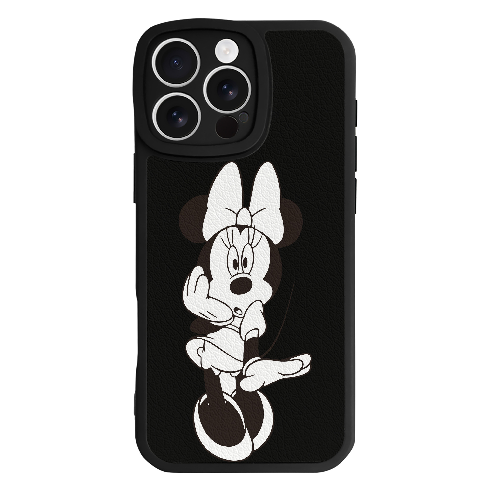 （画像用） ミッキーマウス Mickey Mouse 【iPhone 16シリーズ対応】シリコンスマホケース（レザー調） 材質：シリコン